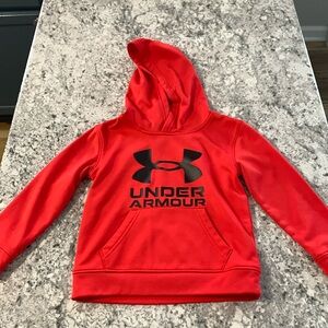 Size 4 red Under Armour hoodie. Brand new.